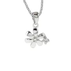 Halsband Sparkling Flower Silver