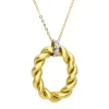 Halsband Twisted 18K Bicolore Guld