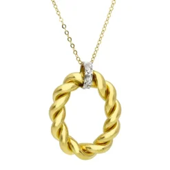 Halsband Twisted 18K Bicolore Guld