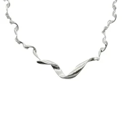 Halsband Twisted Silver