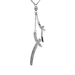 Halsband Two Cross Stål