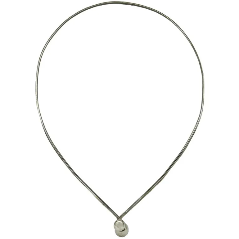 Halsring Double Bullet Plain Silver