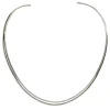 Halsring Double Row Plain Silver