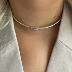 Halsring Knot Silver