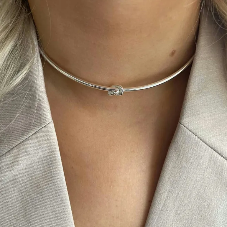 Halsring Knot Silver