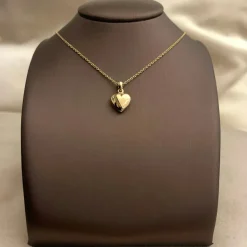 Hänge Guldhjärta 18K - Bitsäkert - 10 mm
