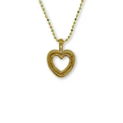 Hänge Heart Förgyllt Silver
