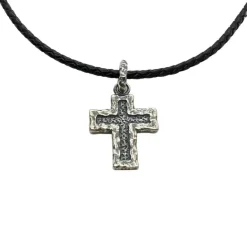 Hänge Kors Oxiderat Silver