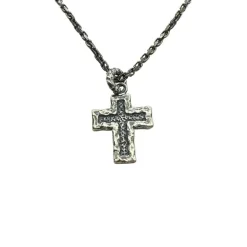 Hänge Kors Oxiderat Silver