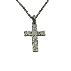 Hänge Kors Oxiderat Silver