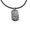 Hänge Uneven Round Oxiderat Silver
