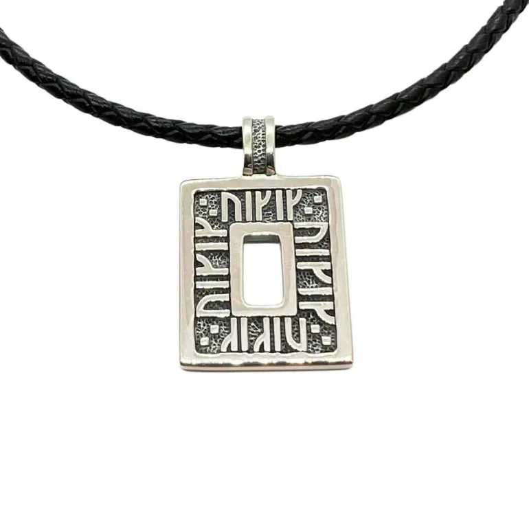Hänge Viking Runes Oxiderat Silver