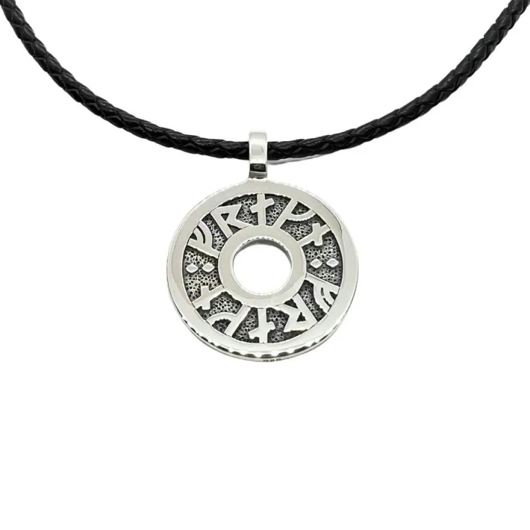 Hänge Viking Runes Oxiderat Silver