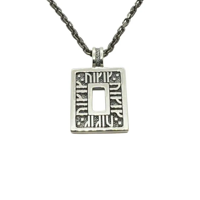 Hänge Viking Runes Oxiderat Silver