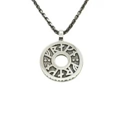 Hänge Viking Runes Oxiderat Silver