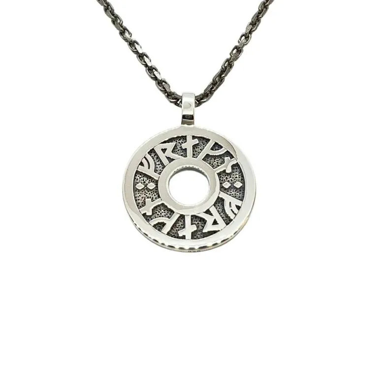 Hänge Viking Runes Oxiderat Silver
