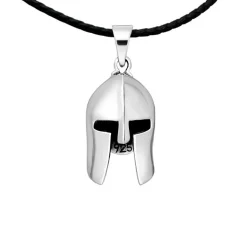 Hänge Warrior Helmet Oxiderat Silver