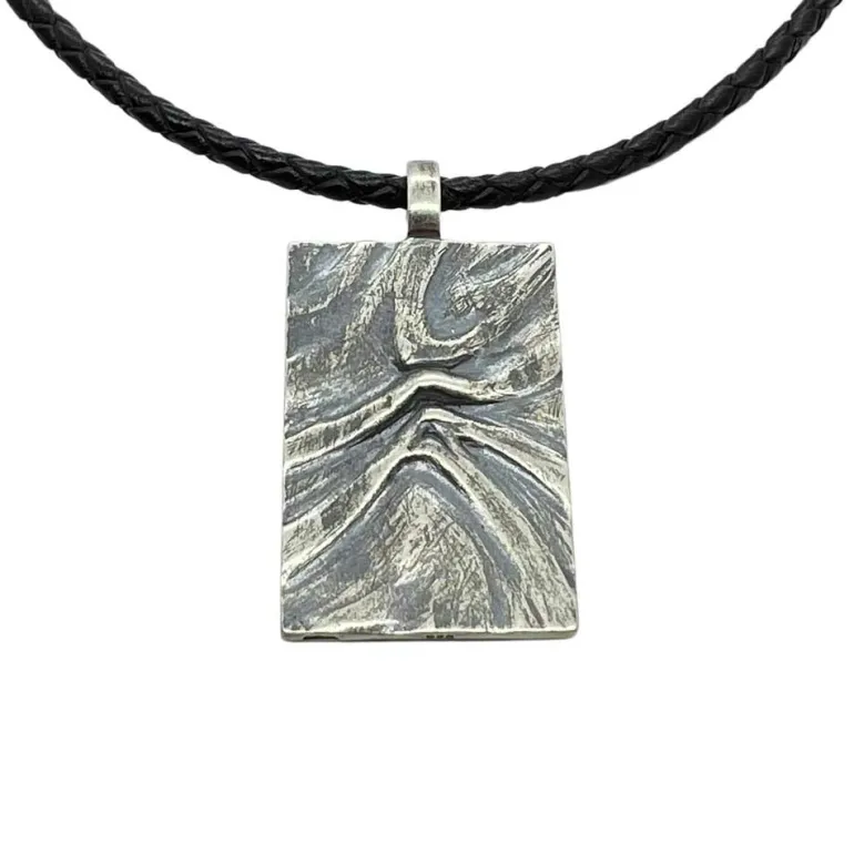 Hänge Wavy Oxiderat Silver