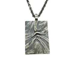 Hänge Wavy Oxiderat Silver