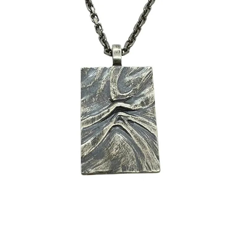 Hänge Wavy Oxiderat Silver