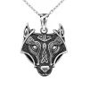 Hänge Wolf Oxiderat Silver
