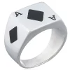 Klackring Ace of Diamond Silver