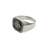 Klackring Lion Oxiderat Silver