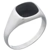 Klackring Onyx Small Silver