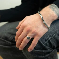 Klackring Rund Silver