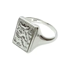 Klackring Square Mystery Silver