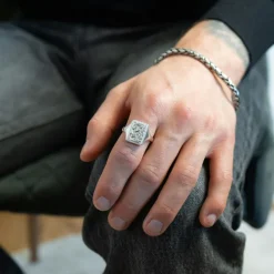 Klackring Square Mystery Silver