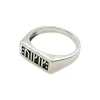 Klackring Viking Runes Oxiderat Silver