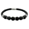 Läderarmband Bead Onyx