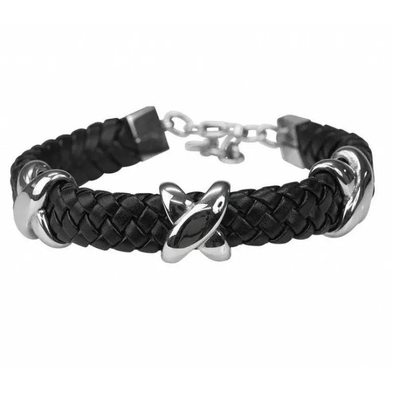 Läderarmband Details Stål