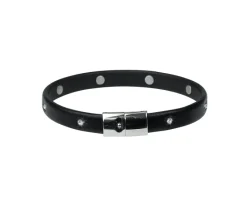 Läderarmband Sparkling Stål