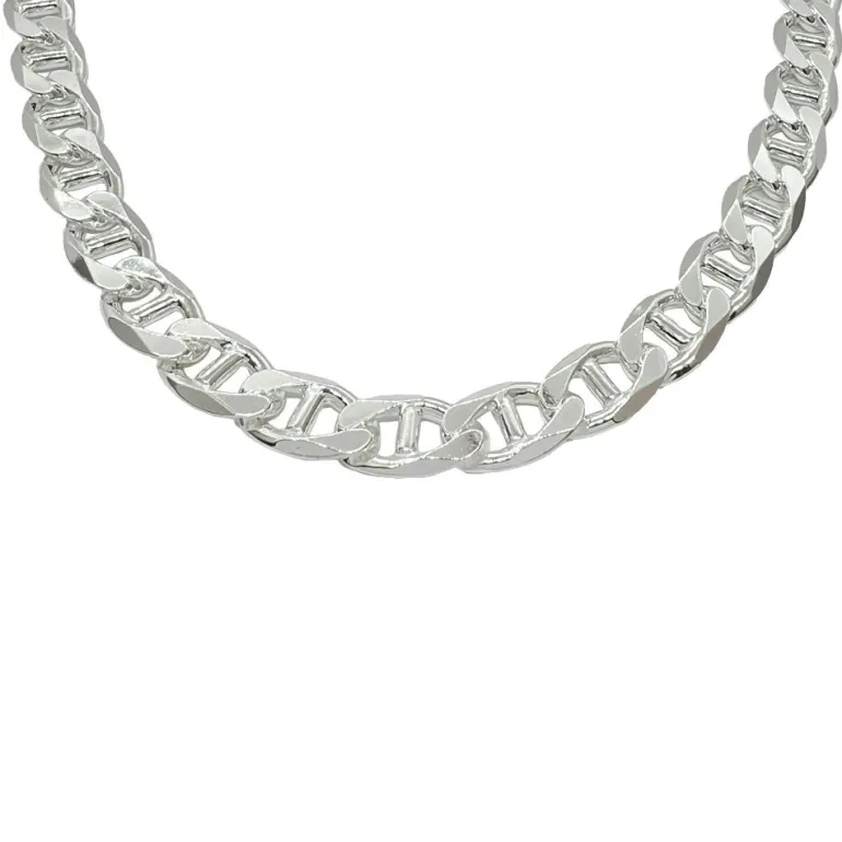 Marinalänk Silver Halsband - 8 mm