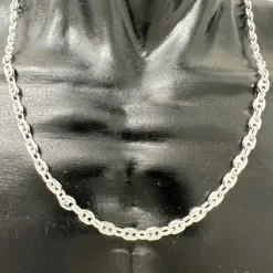 Marinalänk Silver Halsband - 5 mm
