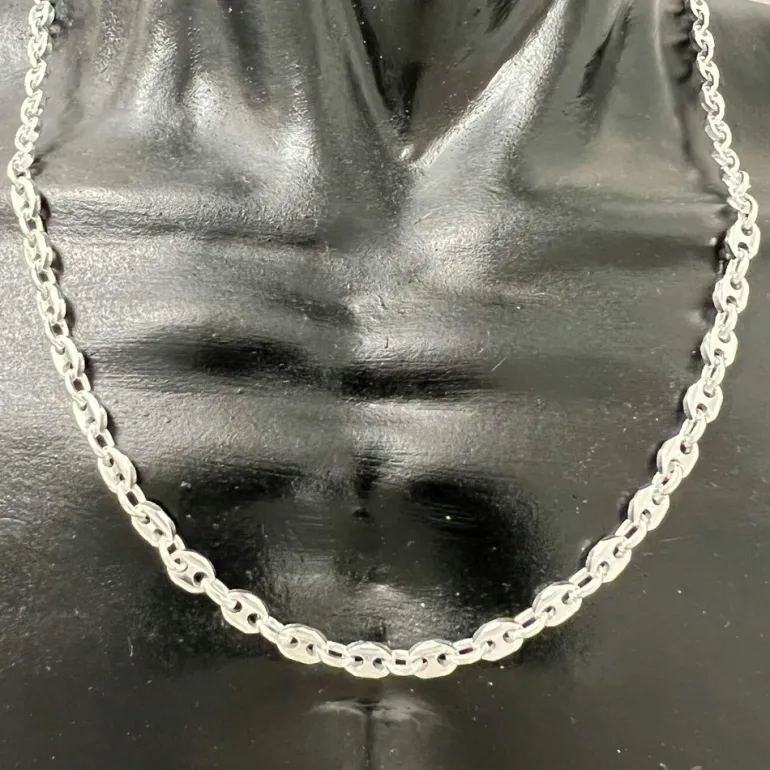 Marinalänk Silver Halsband - 5 mm
