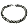 Massiv Fyrkantig Kejsarlänk Oxiderat Silver - Armband 5 mm