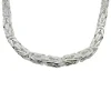 Massiv Fyrkantig Kejsarlänk Silver - Halsband 6,5 mm