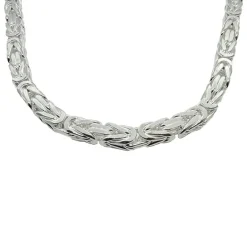 Massiv Fyrkantig Kejsarlänk Silver - Halsband 6,5 mm
