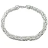 Massiv Fyrkantig Kejsarlänk Silver - Armband 5 mm