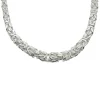 Massiv Fyrkantig Kejsarlänk Silver - Halsband 5 mm