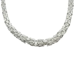 Massiv Fyrkantig Kejsarlänk Silver - Halsband 5 mm
