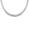 Massiv Fyrkantig Kejsarlänk Silver - Halsband 4 mm