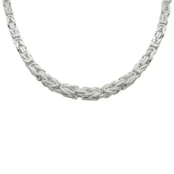 Massiv Fyrkantig Kejsarlänk Silver - Halsband 4 mm