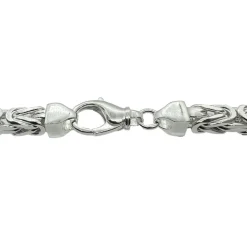 Massiv Fyrkantig Kejsarlänk Silver - Halsband 7,5 mm