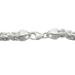 Massiv Fyrkantig Kejsarlänk Silver - Halsband 5 mm