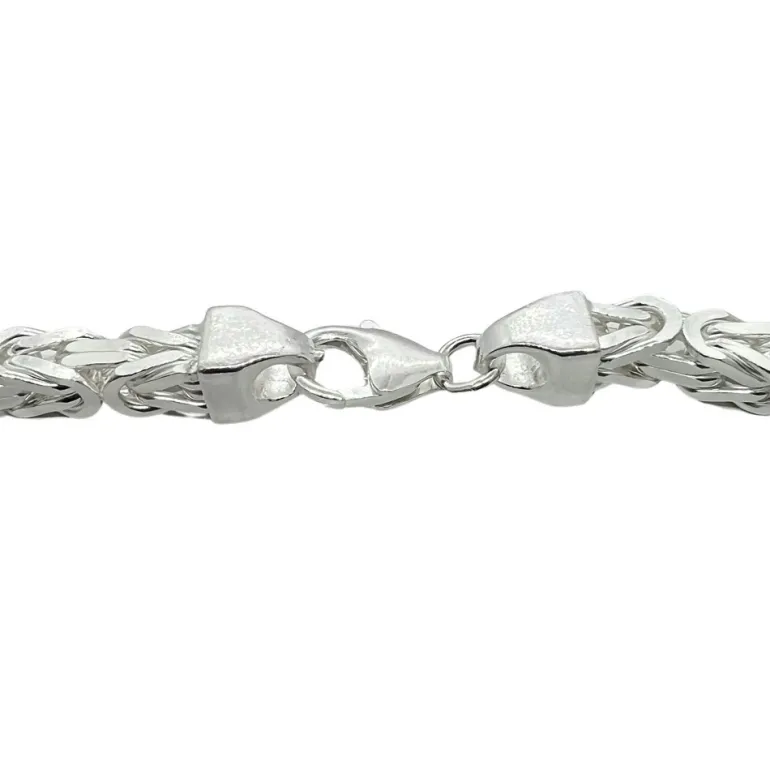 Massiv Fyrkantig Kejsarlänk Silver - Armband 5 mm