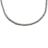 Massiv Rund Kejsarlänk Oxiderat Silver - Halsband 3 mm